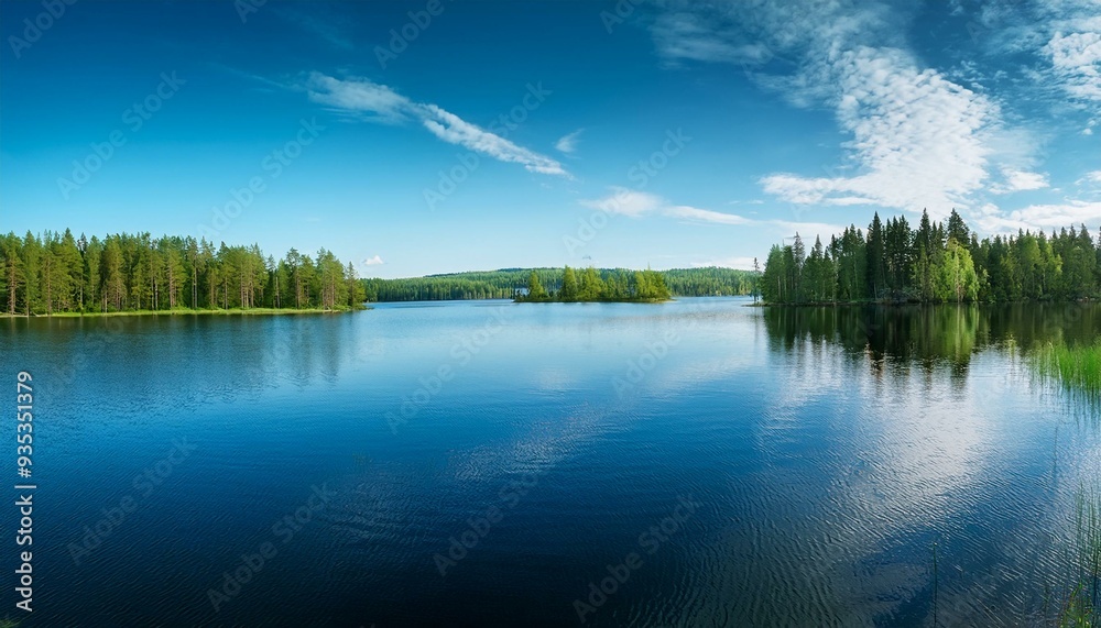 finnish lake landscape, AI generated finnish lake landscape, AI generated