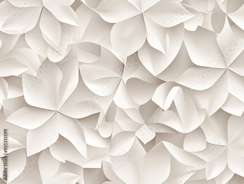 Elegant seamless pattern with overlapping neutral-toned petals, forming a sophisticated and subtle floral design.
