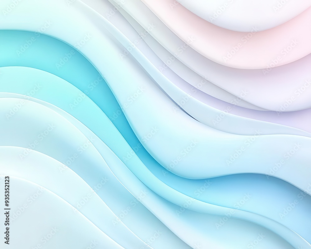 Soft gradient waves with varied tones, abstract illustration, seamless flow with smooth blending and copy space Soft gradient waves with varied tones, abstract illustration, seamless flow with smooth blending and copy space