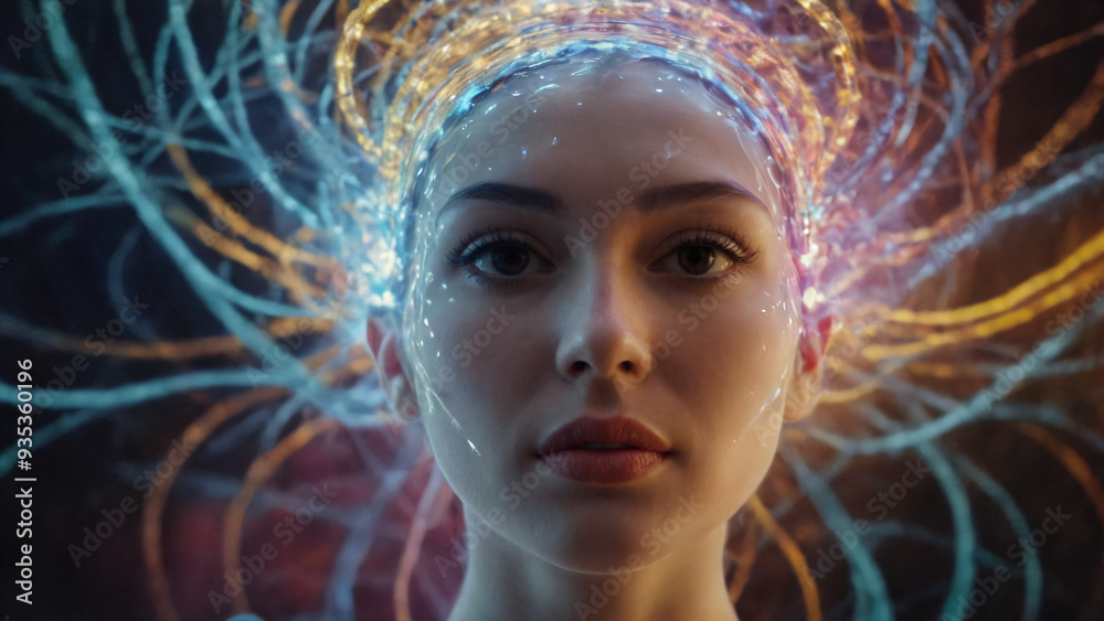 Surreal Digital Portrait of a Mind Undergoing Metaphysical Transformation through Psychedelic Energies and Scalar Waves. Surreal Digital Portrait of a Mind Undergoing Metaphysical Transformation through Psychedelic Energies and Scalar Waves.