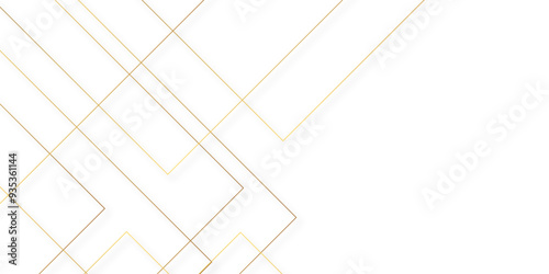 Abstract industrial Design random lines gold on white background.Geometric seamless minimalist pattern with straight lines design.luxury golden geometric random chaotic lines.squares and triangle line