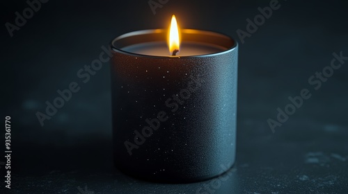 Black candle mockup on a white background with a s 312 candle, flame, light, fire, burning, dark, christmas, candles, candlelight, wax, black, romance, burn, glowing, night, decoration, celebration, 