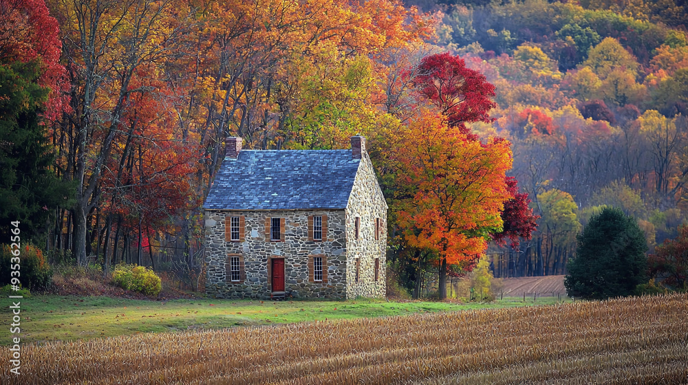 Obraz premium Autumn colors in a countryside landscape