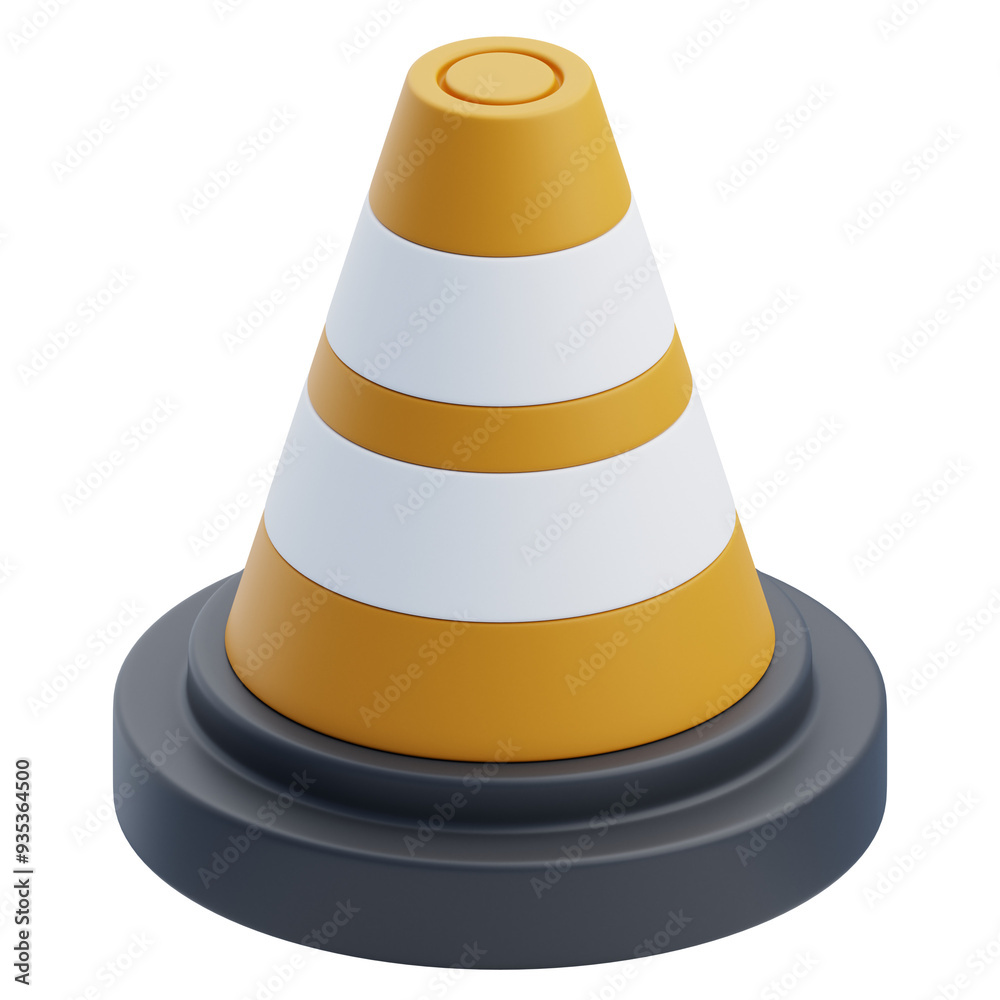 3D Orange And White Traffic Cone Model 3D Orange And White Traffic Cone Model
