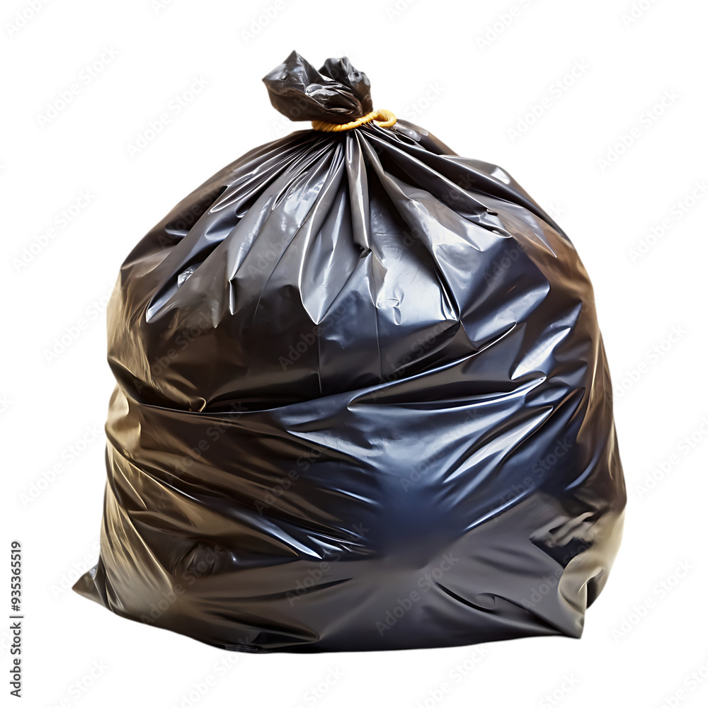 Black Garbage Bag Isolated on White Background PNG Ideal for Waste Management and Cleanup Applications Black Garbage Bag Isolated on White Background PNG Ideal for Waste Management and Cleanup Applications