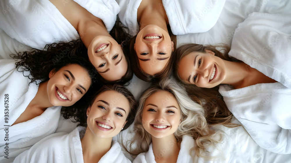 Joyful Moments Relaxation Friends Smiles Spa Experience White Robes Laughter Beauty Happiness Joyful Moments Relaxation Friends Smiles Spa Experience White Robes Laughter Beauty Happiness