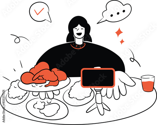 Food vlogger or food influencer