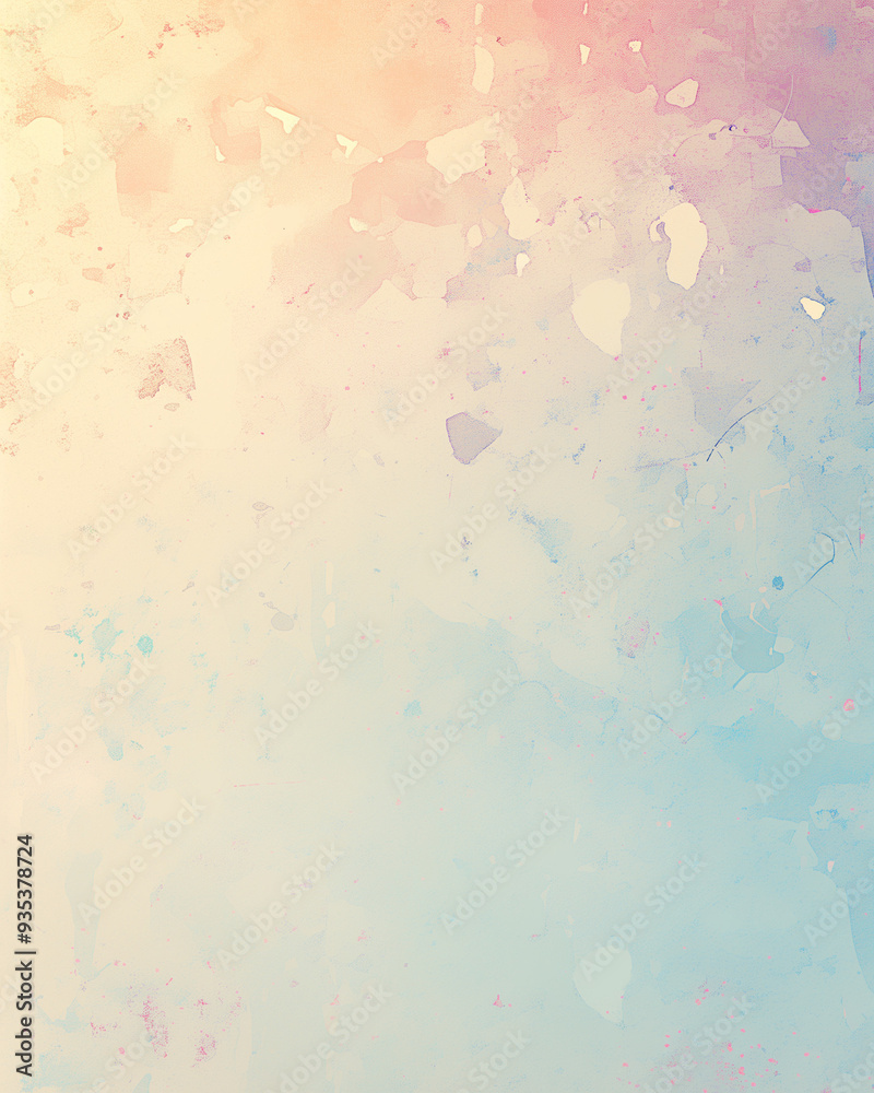 Fototapeta premium soft pastel gradient background with abstract texture blending warm peach and cool blue tones into a delicate, serene composition