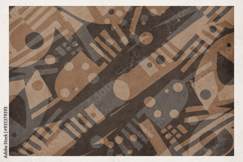 Abstract background in vintage style. Stylized old with grain. For use in graphics, for printing on wall decorations.