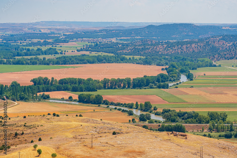 Obraz premium High angle view of the River Douro in Soria Province, Spain