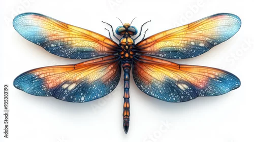 Obraz A dragonfly colorful cartoon style high resolution  827