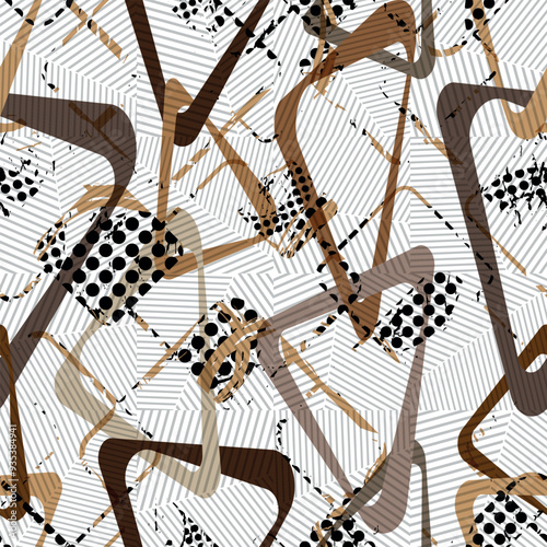 seamless pattern with abstract geometric shapes	