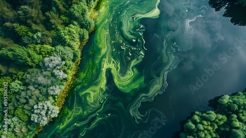 Aerial View of Vibrant Gree...
