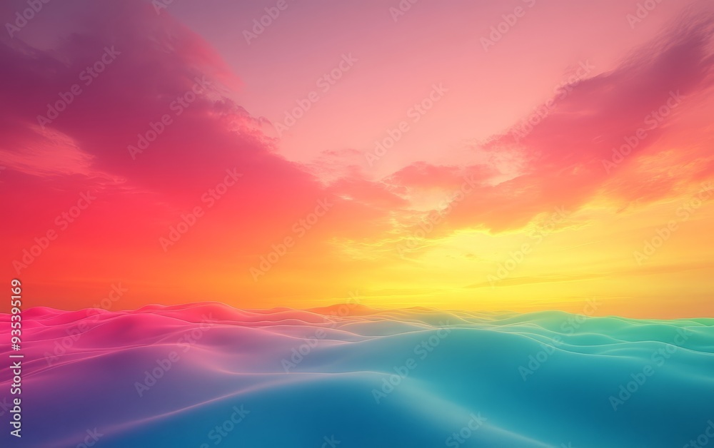 Fototapeta premium Create a soft pastel gradient background that tran 508 sky, sunset, sun, sunrise, cloud, clouds, nature, landscape, red, blue, abstract, orange, light, evening, dusk, yellow, color, sunlight, cloudsc