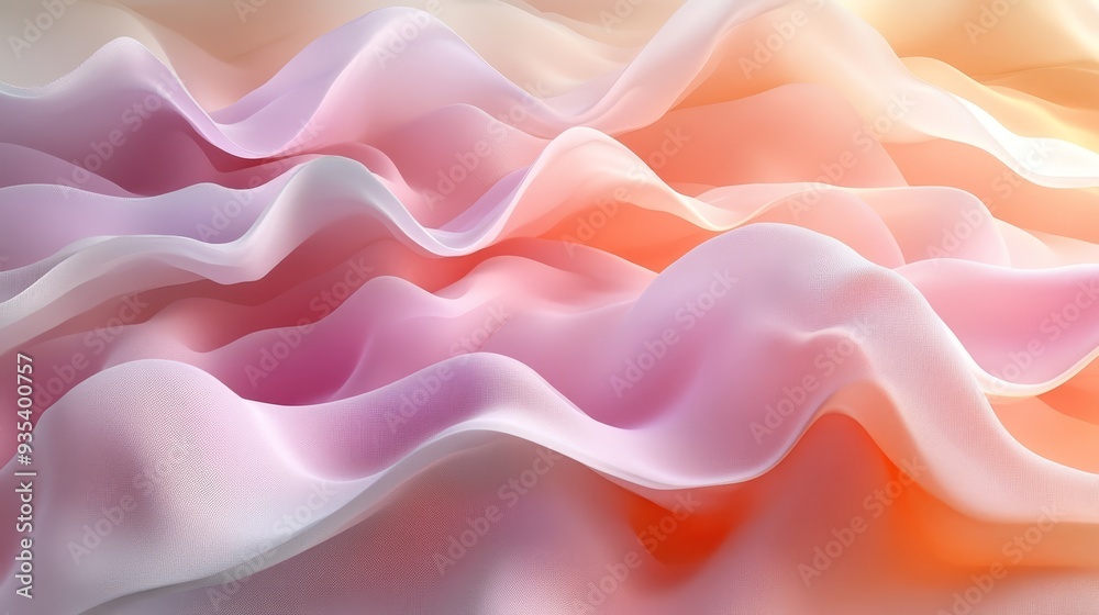 Obraz premium Create a soft pastel gradient background that tran 644 silk, pink, texture, fabric, satin, soft, cloth, backgrounds, textile, design, wave, rose, illustration, backdrop, material, light, wallpaper, c