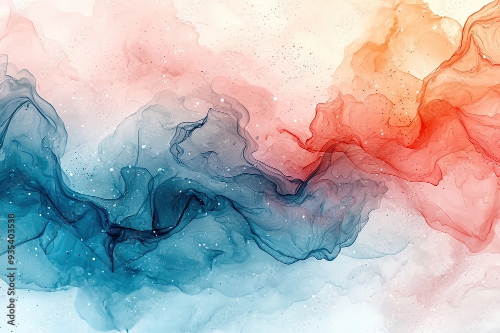 Fototapeta premium Imagine prompt a high professional quality abstract watercolor background seamless pattern. In light pastel tones featuring soft splashes and subtle alcohol ink effect