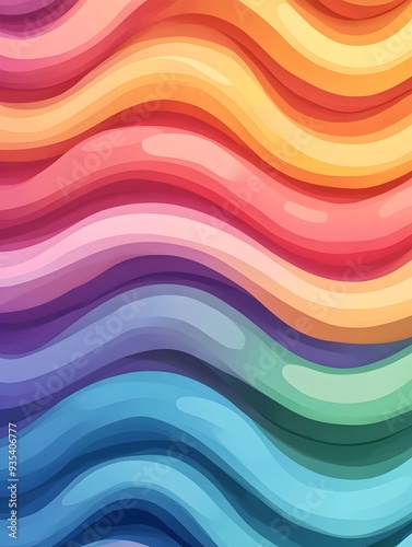 Vibrant Layered Rainbow Texture Abstract Background