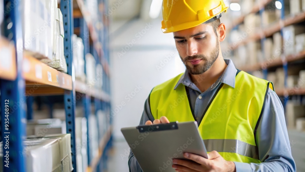 A warehouse technician examining products on shelves, with a focus on organization and detail.
A warehouse technician examining products on shelves, with a focus on organization and detail.