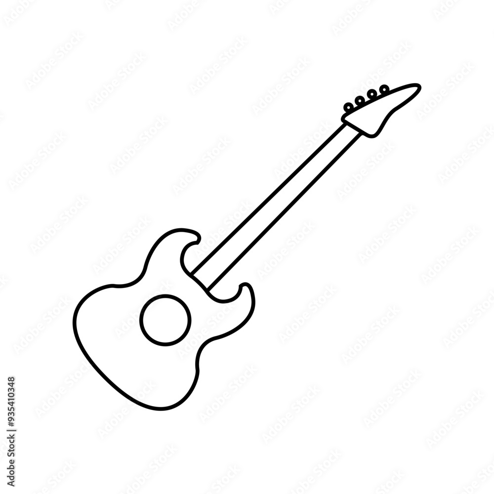 Guitar icon vector. acoustic illustration sign. audio symbol.