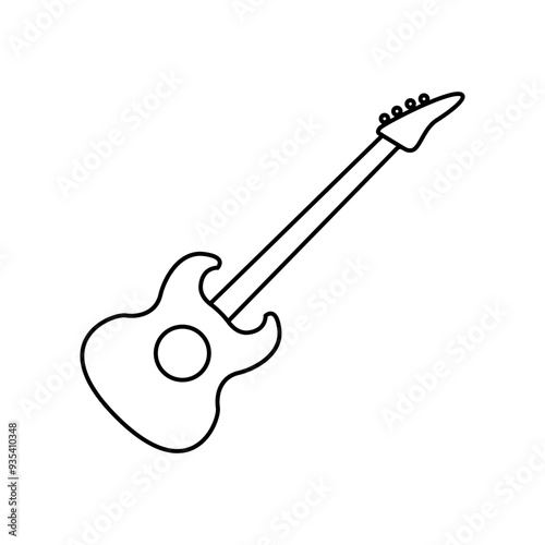 Guitar icon vector. acoustic illustration sign. audio symbol.