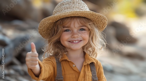 Portrait photography of a cute little archaeologis  112 hat, woman, smile, beauty, summer, face, child, smiling, outdoors, nature, fashion, happiness, person, people, outdoor, autumn, park, model, one photo