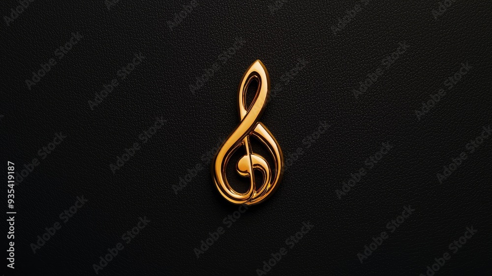 Treble Clef Flowing Across A Soft, Textured Background Treble Clef Flowing Across A Soft, Textured Background