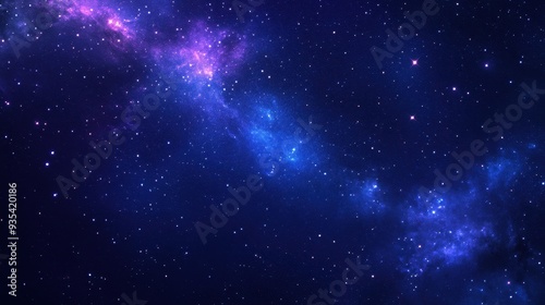 Wallpaper Mural A beautiful depiction of a starry galaxy with vibrant colors and cosmic elements. Torontodigital.ca