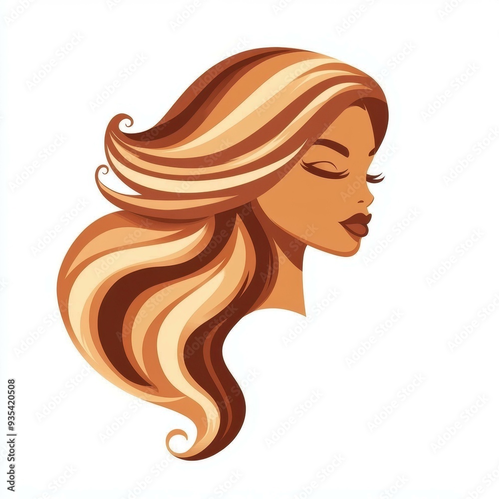 A stunning cartoon portrayal of an African American woman with flowing ginger hair, radiating beauty and confidence. A stunning cartoon portrayal of an African American woman with flowing ginger hair, radiating beauty and confidence.
