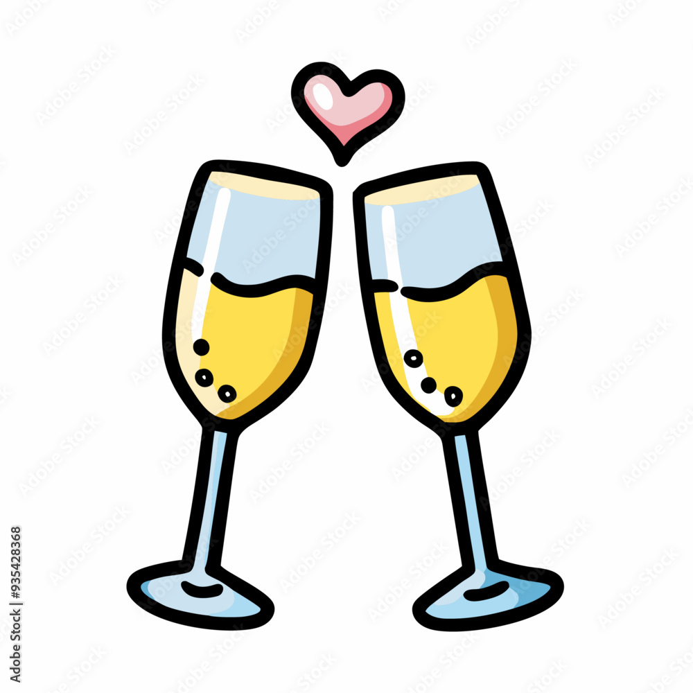 Wedding Champagne Hand Drawn Doodle Icon on a isolated white background (13) Wedding Champagne Hand Drawn Doodle Icon on a isolated white background (13)
