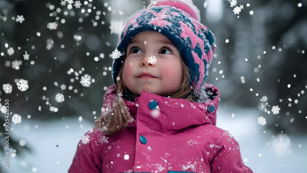 Child in Snowy Winter Wonder