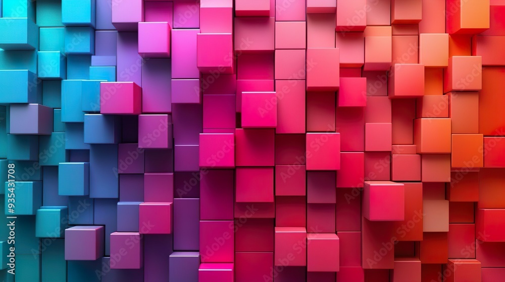 Dynamic 3D polygonal shapes in vivid hues forming a contemporary and eye-catching abstract wallpaper design. Dynamic 3D polygonal shapes in vivid hues forming a contemporary and eye-catching abstract wallpaper design.