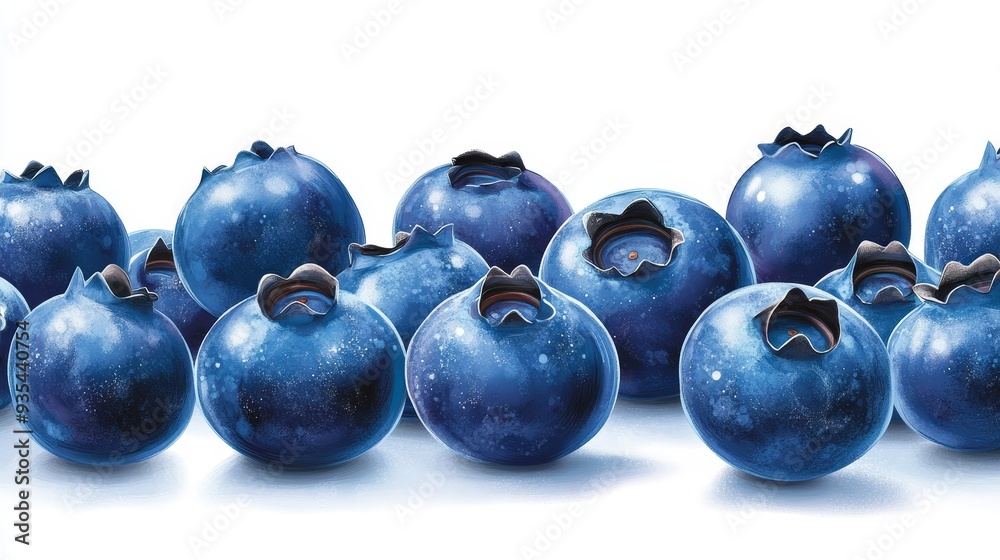 Fresh Blueberries Isolated on White Background Fresh Blueberries Isolated on White Background