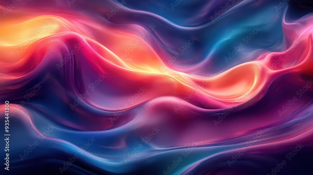 Obraz premium fractalinspired abstract background with swirling liquid metals iridescent colors and hypnotic patterns creating an otherworldly atmosphere
