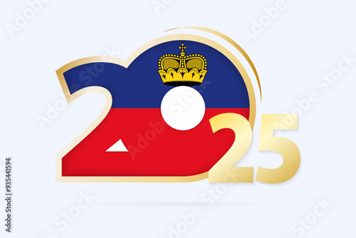 Year 2025 with Liechtenstein Flag pattern.