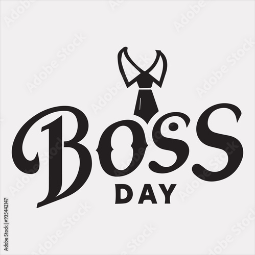 Boss's Day Vector silhouette illustration icon on a white background