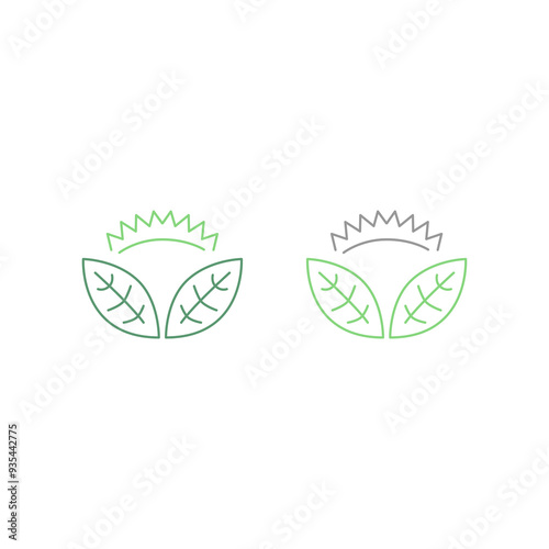 Natural Green Leaf Sign Symbol Logo Vector isolated on White
