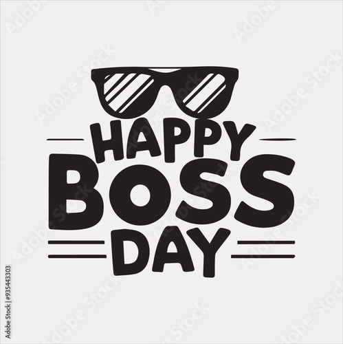 Boss's Day Vector silhouette illustration icon on a white background