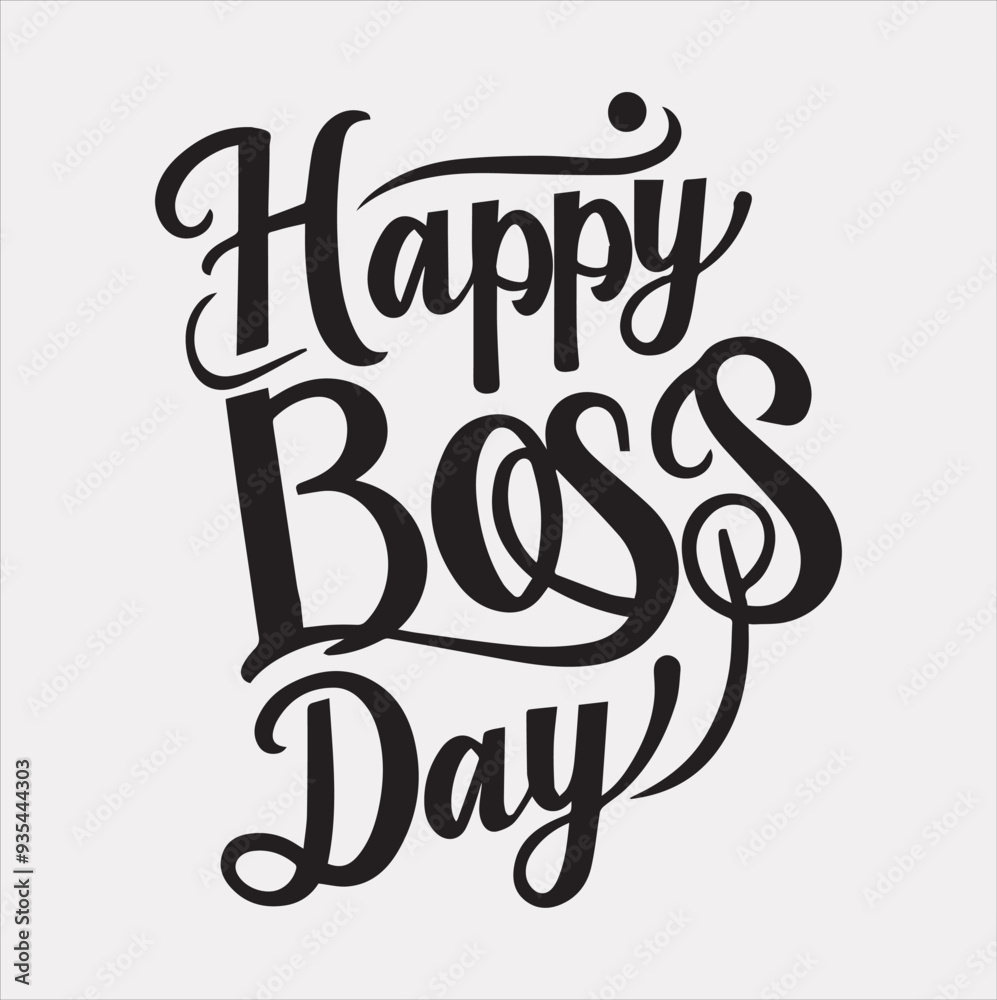 Boss's Day Vector silhouette illustration icon on a white background Boss's Day Vector silhouette illustration icon on a white background