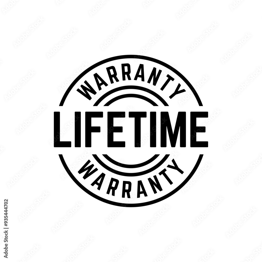 Set of Lifetime Warranty Stamp, Imprint, Seal Template in flat color. Vector Stock Illustration Set of Lifetime Warranty Stamp, Imprint, Seal Template in flat color. Vector Stock Illustration