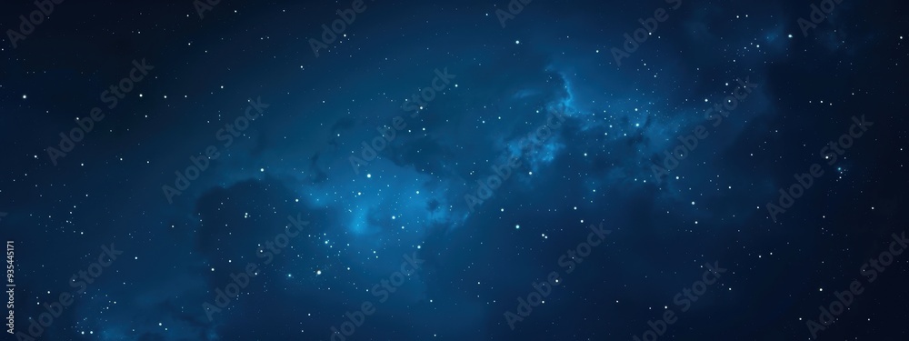 Fototapeta premium Dark blue night sky with stars