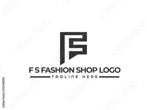  F S .Fashion Business Logo Design Vector Template.