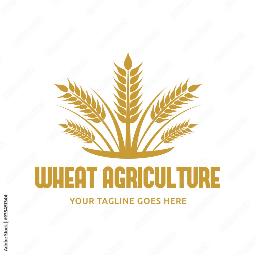 Fototapeta premium wheat / grain icon vector logo design template