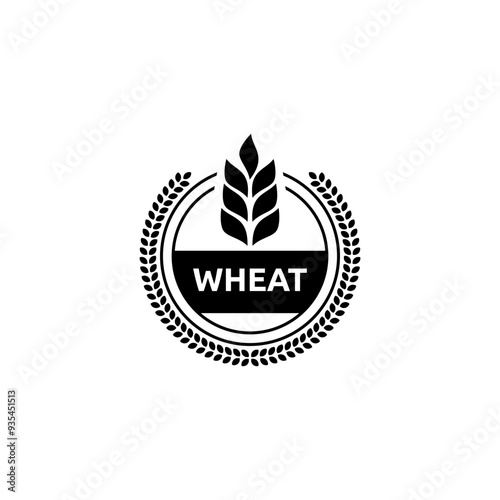 wheat / grain icon vector logo design template