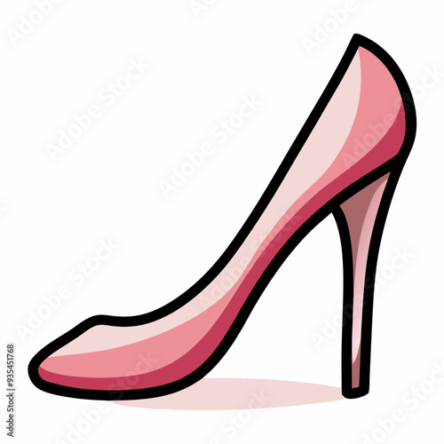 Women Shoe Hand Drawn Doodle Icon on a isolated white background (7)