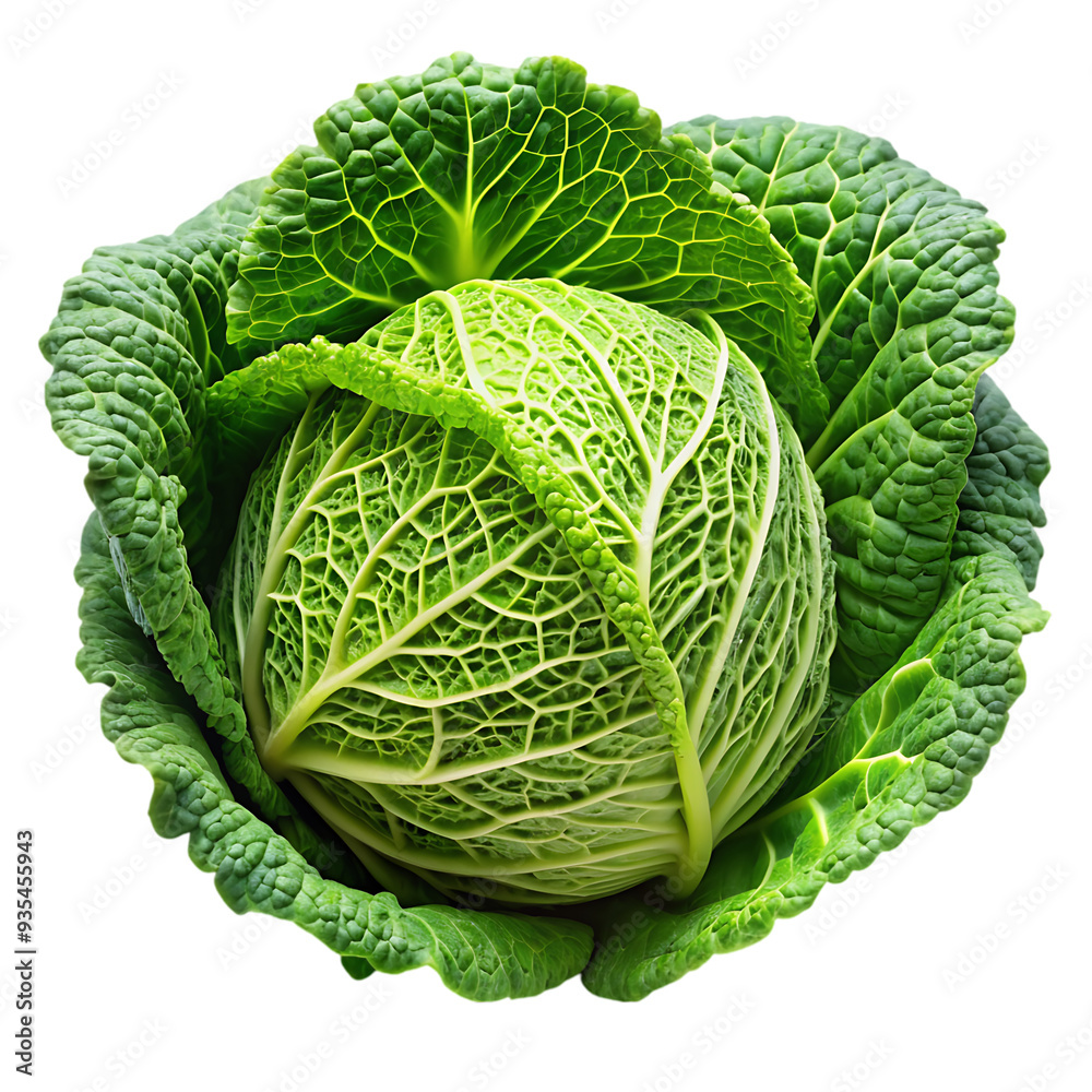 Fototapeta premium Cabbage PNG on White Background Ideal for Culinary and Agricultural Illustrations