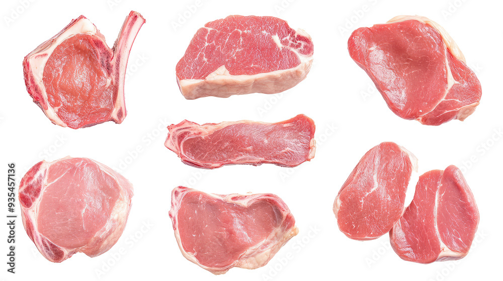 Various cuts of raw meat Various cuts of raw meat