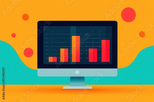 Optimization tools improving data insights for strategic decisions, flat design illustration