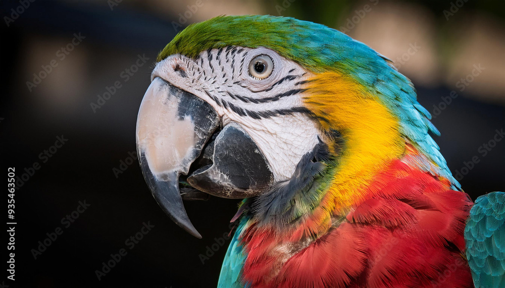 a Macaw, Emphasizing Its Stunning Plumage and Vibrant Colors a Macaw, Emphasizing Its Stunning Plumage and Vibrant Colors