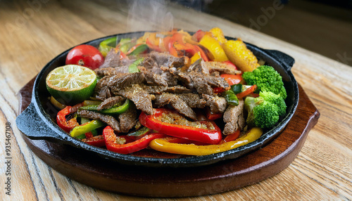 Sizzling Steak Fajitas with Peppers and Onions