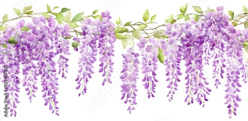 Illustration of flowers, leaves, and branches in watercolor on white.